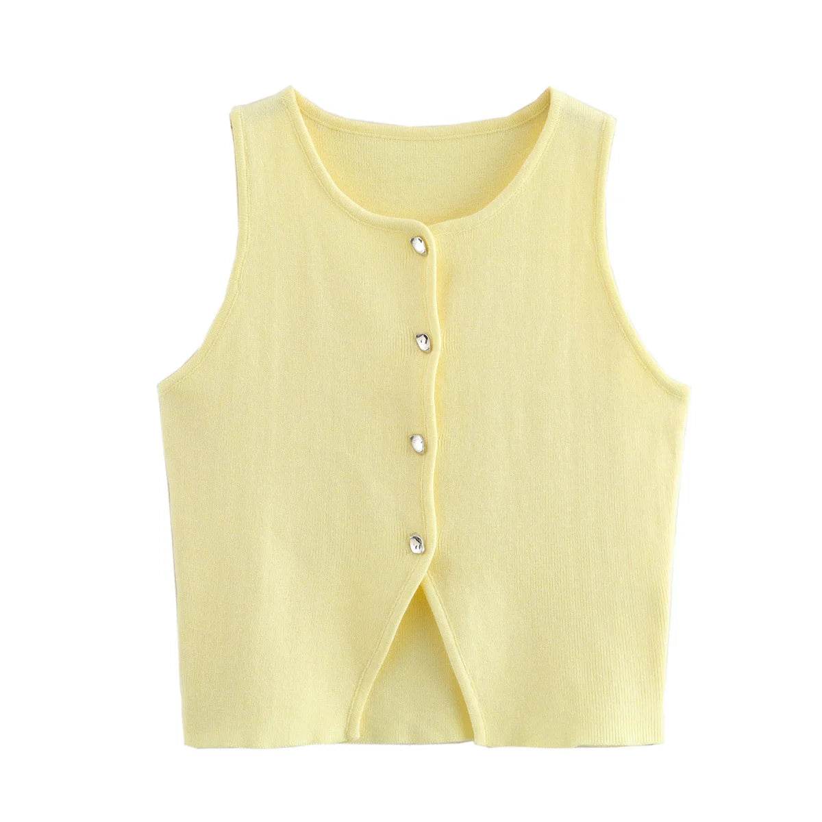 Women Cropped Knit Vest - P12 Hub Europe