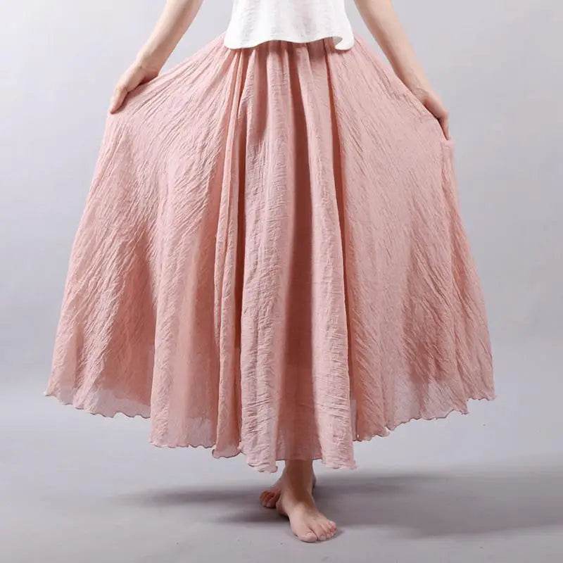 Women's Elegant Linen Maxi Skirt - P12 Hub Europe