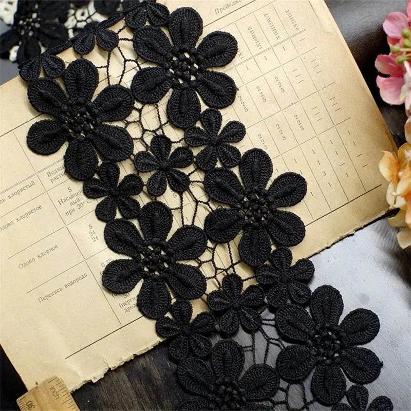 10CM Wide High Quality Exquisite Lace Cotton Embroidery Ribbon Lace Trim Skirt Sewing Accessories Clothing Decorative Materials - P12 Hub Europe