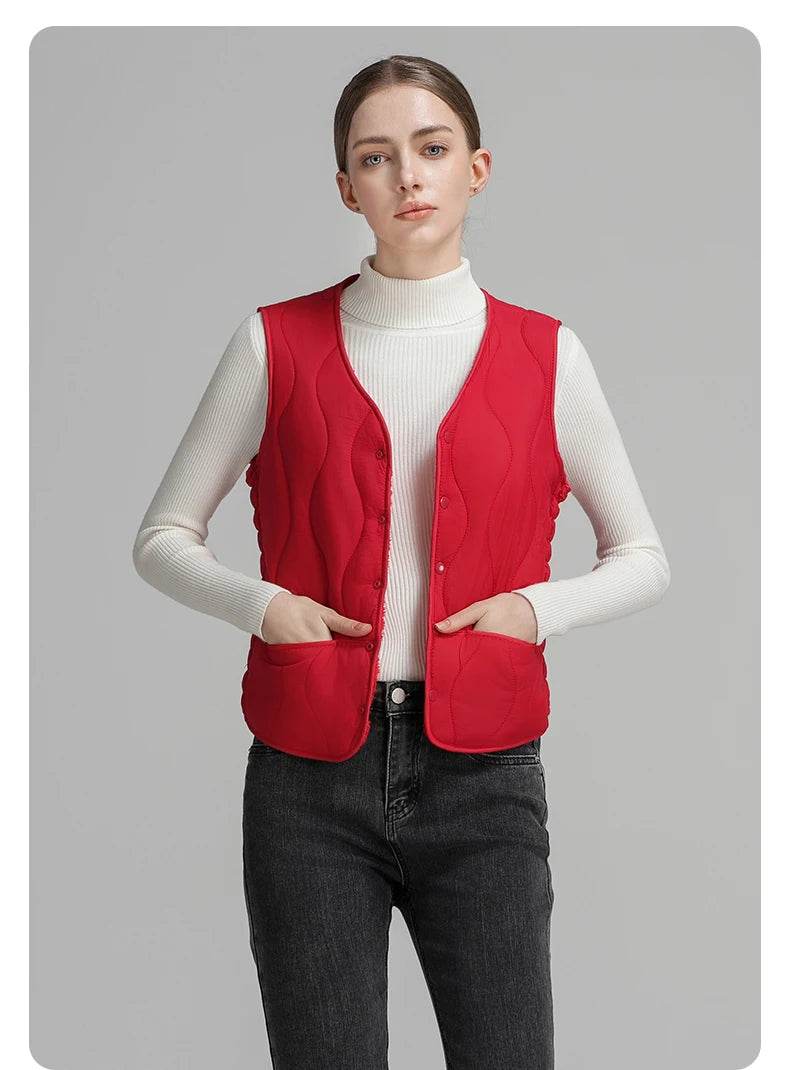 Women's Lightweight Down Vest - P12 Hub Europe