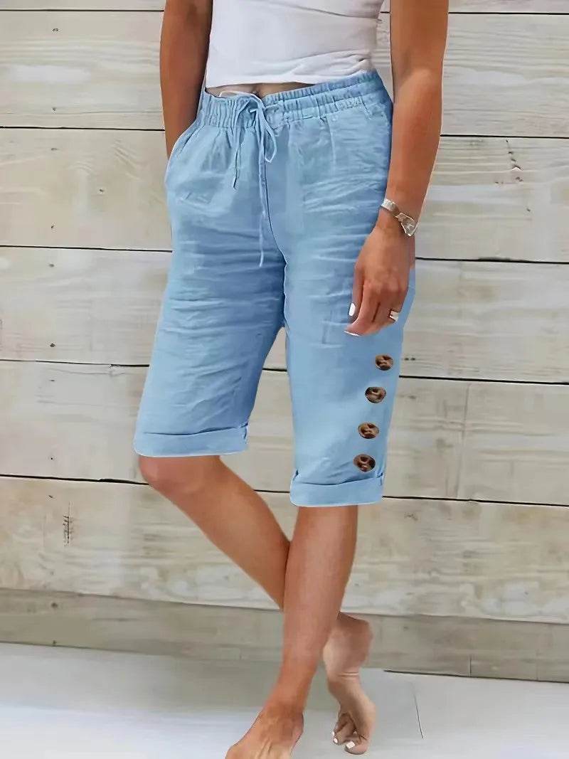 Women's Summer Cotton Linen Pants - P12 Hub Europe