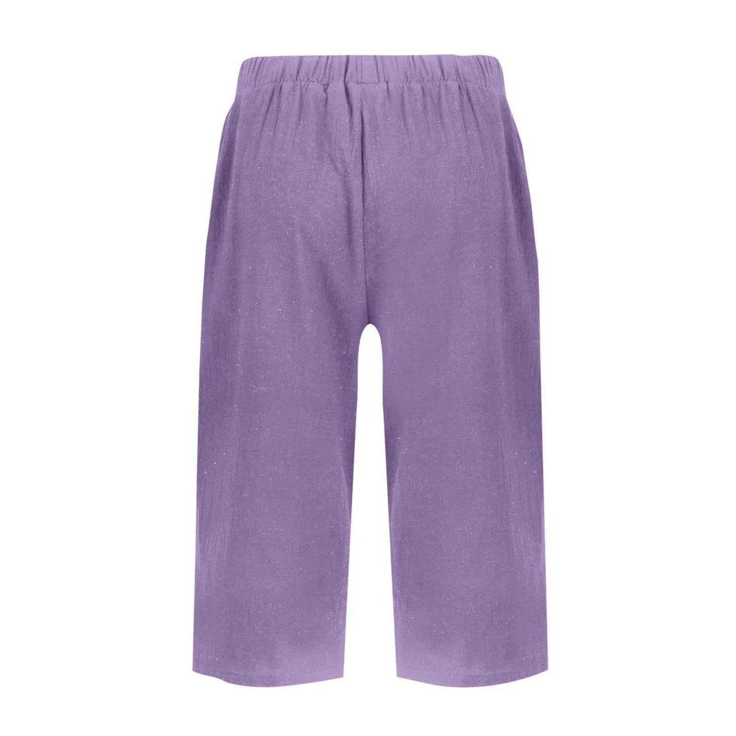 High Waist Solid Workout Capris - P12 Hub Europe