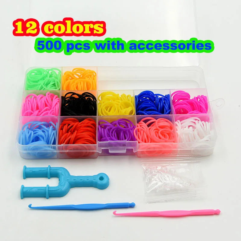 Pantone Color Western European Style Rubber Band Rainbow Knitting Machine Bracelets Loom Bands Arts & Crafts, DIY Toys