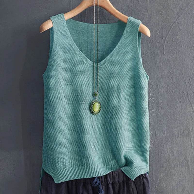 Women's Summer Sleeveless Knit Blouse - P12 Hub Europe