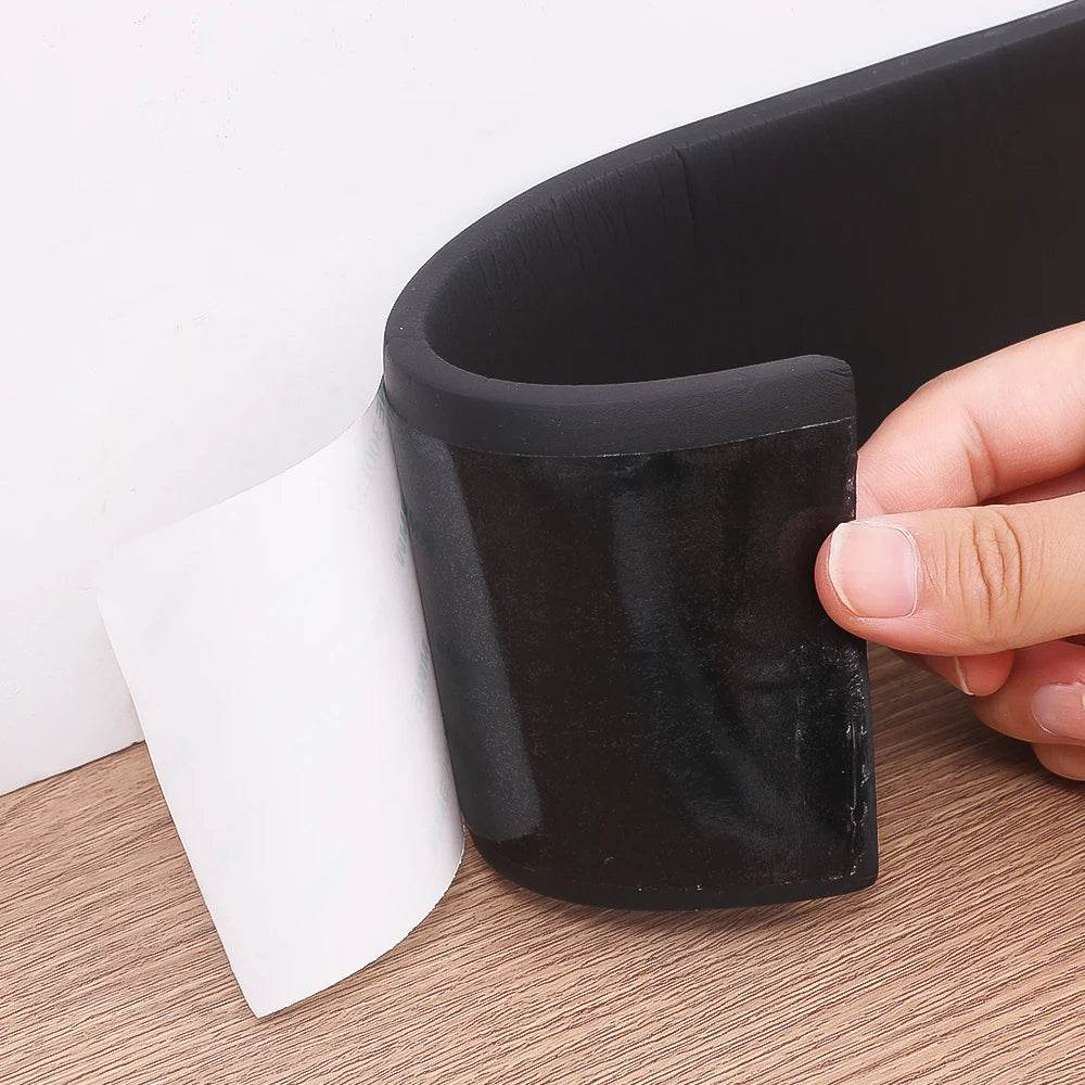 10-2M Waterproof Enclosure Self Adhesive Skirting Line 3D Wall Stickers Thickened Anti-collision Decoration Wall Corner Lines - P12 Hub Europe