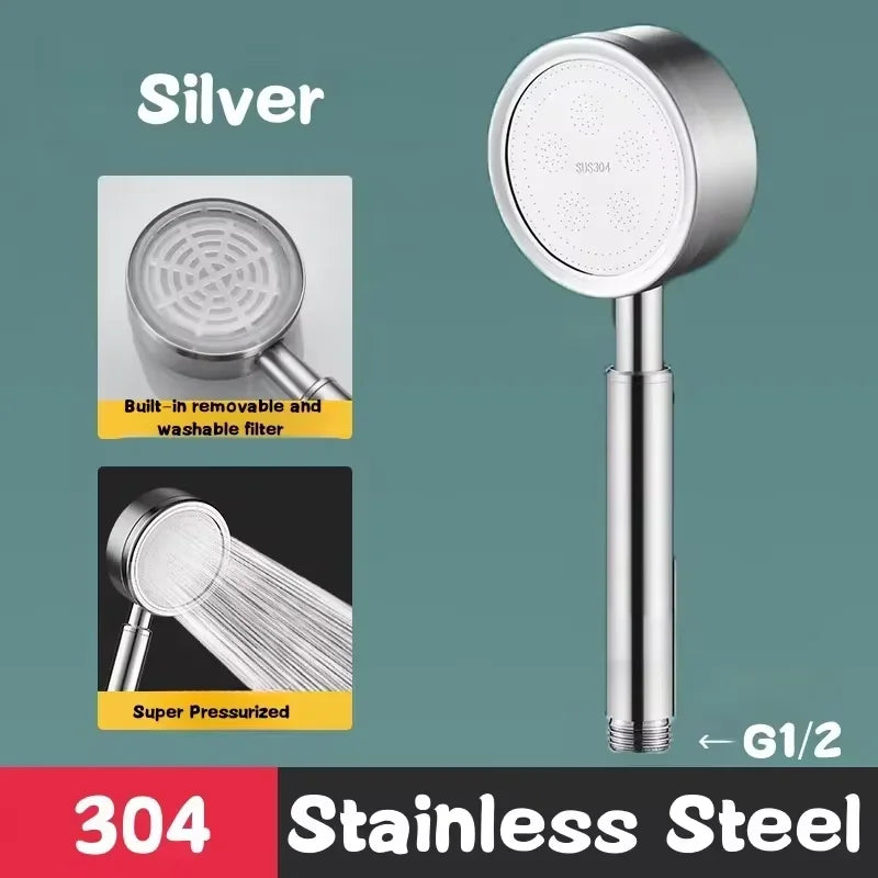 Xiaomi New 304 Stainless Steel Shower Head High Pressure Handheld Smart Bathroom Shower Head Set Bathroom Accessories 2025 Mijia
