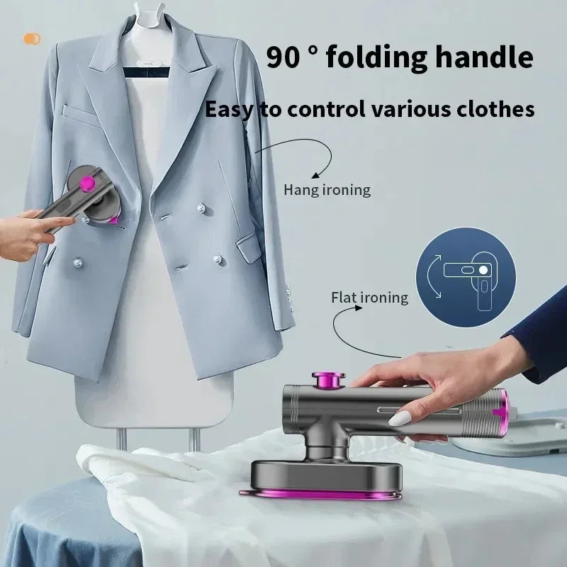 Zai Xiao portable handheld iron, rotatable and foldable steam iron, household travel, dry and wet mini hanging ironing machine