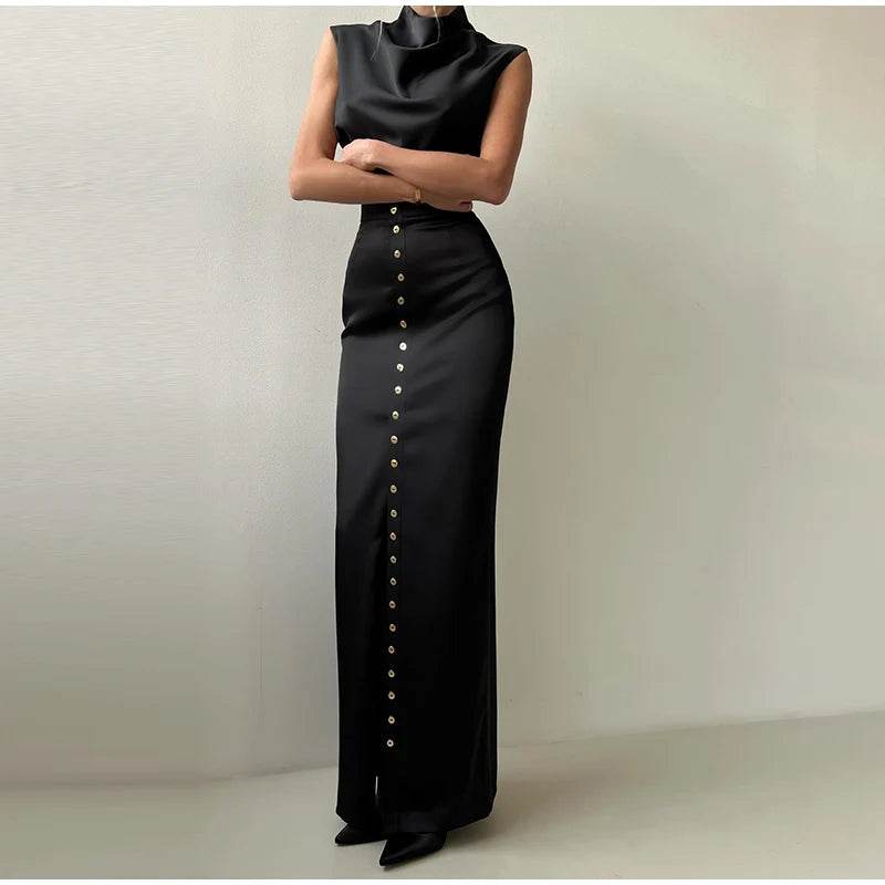 Elegant Split Skirt Crop Set - P12 Hub Europe