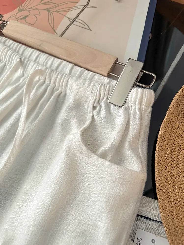 Women's Washed Linen Wide Pants - P12 Hub Europe