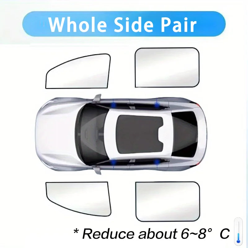 100 Blackout Windshield Sunshades Car Sun Shield Shades Sunshade Covers Summer Magnetic Side Window UV Protection Front Rear