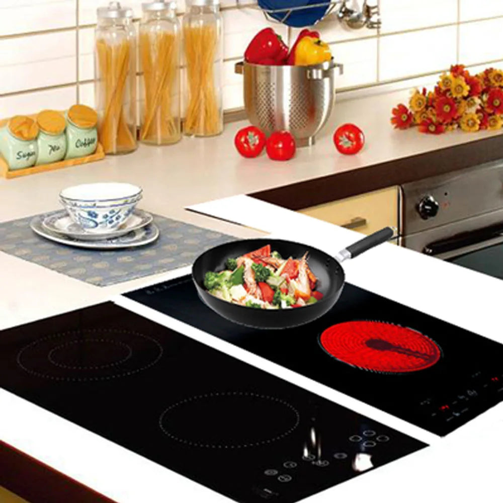 Kitchen Electric Cooker Double Ceramic Cooker Induction Cooktop Double Heating Cooker Electric Stove Vertical Cooking Stove