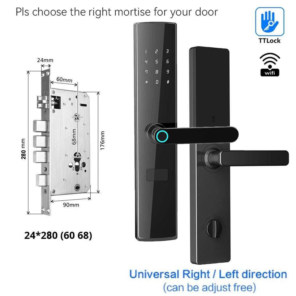 Fingerprint WiFi Smart Lock Works with Alexa and Google - P12 Hub Europe