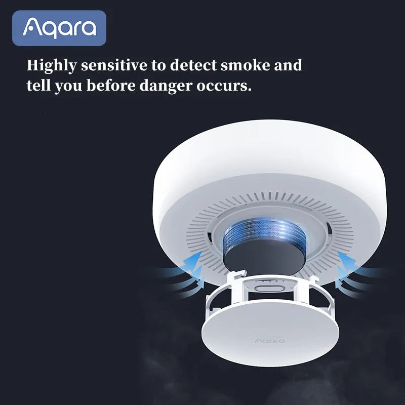Aqara Smoke Detector Sensor Zigbee 3.0 Fire Alarm Monitor Sound Alert Smart Home Security Work With Xiaomi Mi Home Homekit APP
