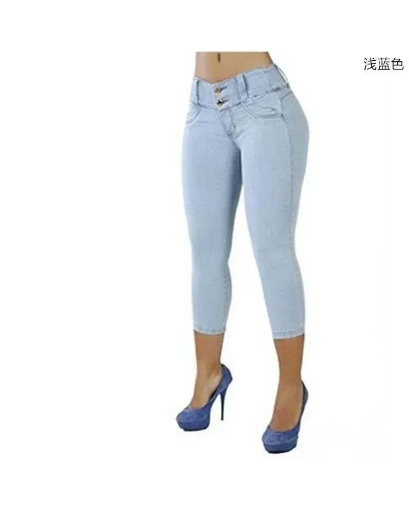 Women's Slim Fit Cropped Jeans - P12 Hub Europe