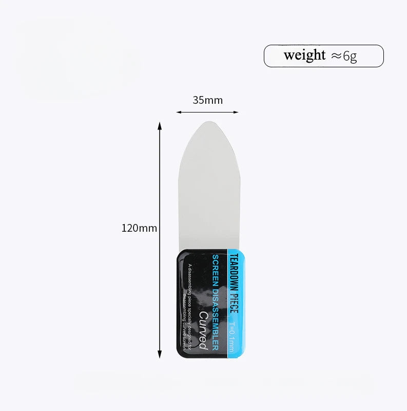 1pc Steel Metal Mobile Phone Curved LCD Screen Spudger Opening Pry Card Tools Ultra Thin Flexible Mobile Phone Disassemble Tool