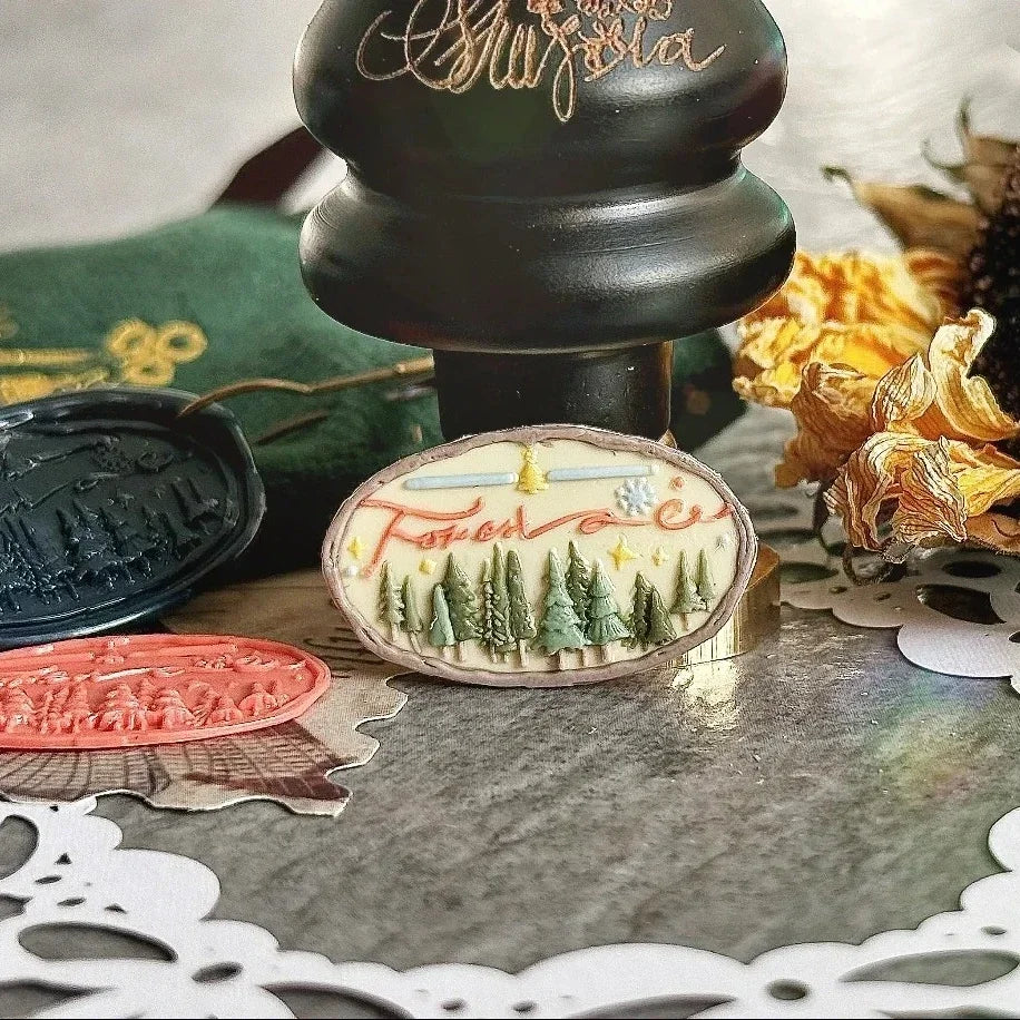 Conch Love Rose Stamp Copper Fire Seal Head Invitation Gift Craft Toy Fine Carving Seal Shaped Relief Envelope Seal Craft Toy