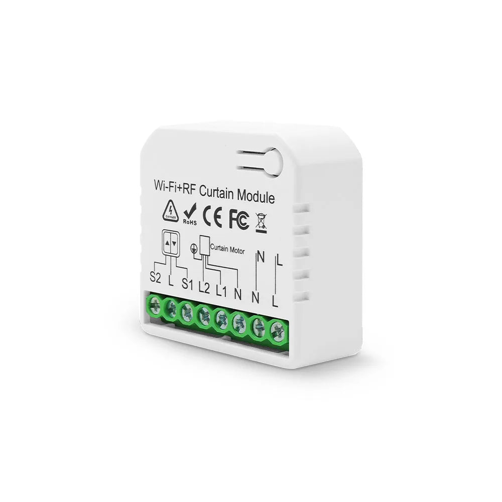 Tuya Smart Life Curtain Switch Wifi Rf Roller Shutter Module 433mhz wall panel Transmitter,for Garage Door Window Blinds Alexa