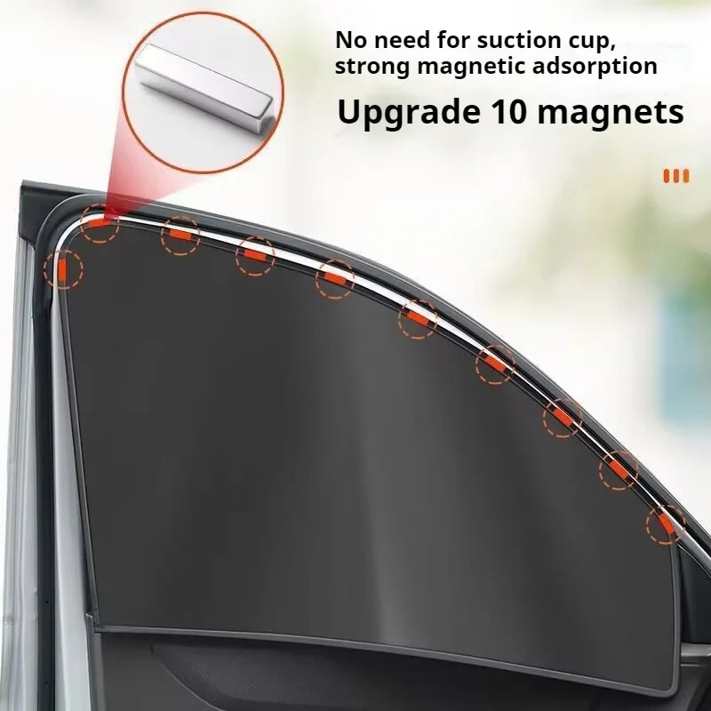 100 Blackout Windshield Sunshades Car Sun Shield Shades Sunshade Covers Summer Magnetic Side Window UV Protection Front Rear