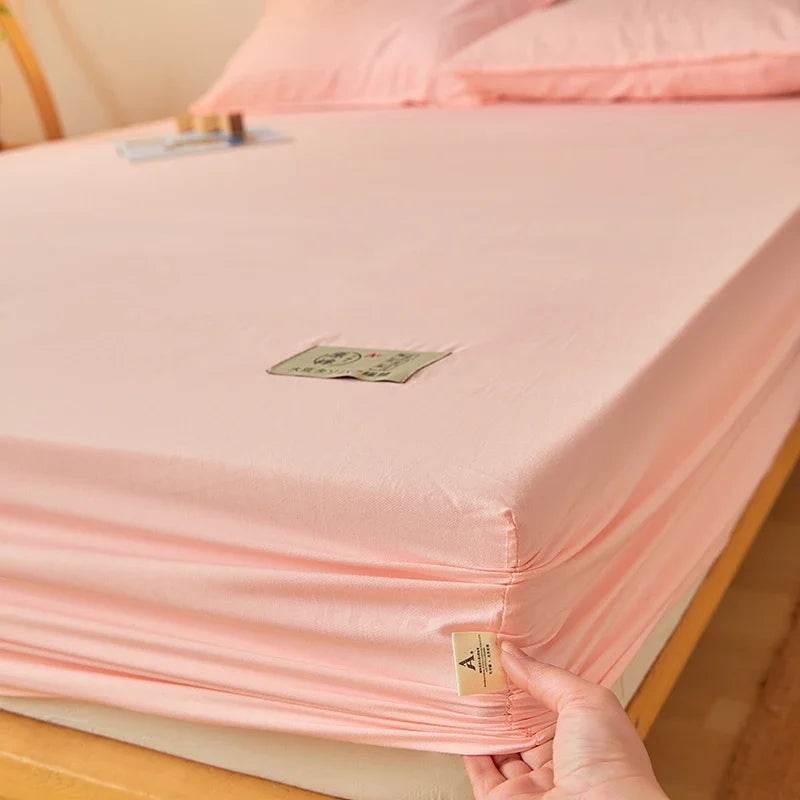 Fitted Bed Sheet Luxury Egyptian Pure Cotton Mattress Cover Bedspreads Elastic Bed Linens Soft Bedsheet (Pillowcase Can Order) - P12 Hub Europe