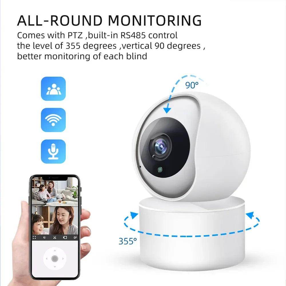 Camera 5MP 5G WiFi AI Detect, Tracking, Color Night, Audio - P12 Hub Europe