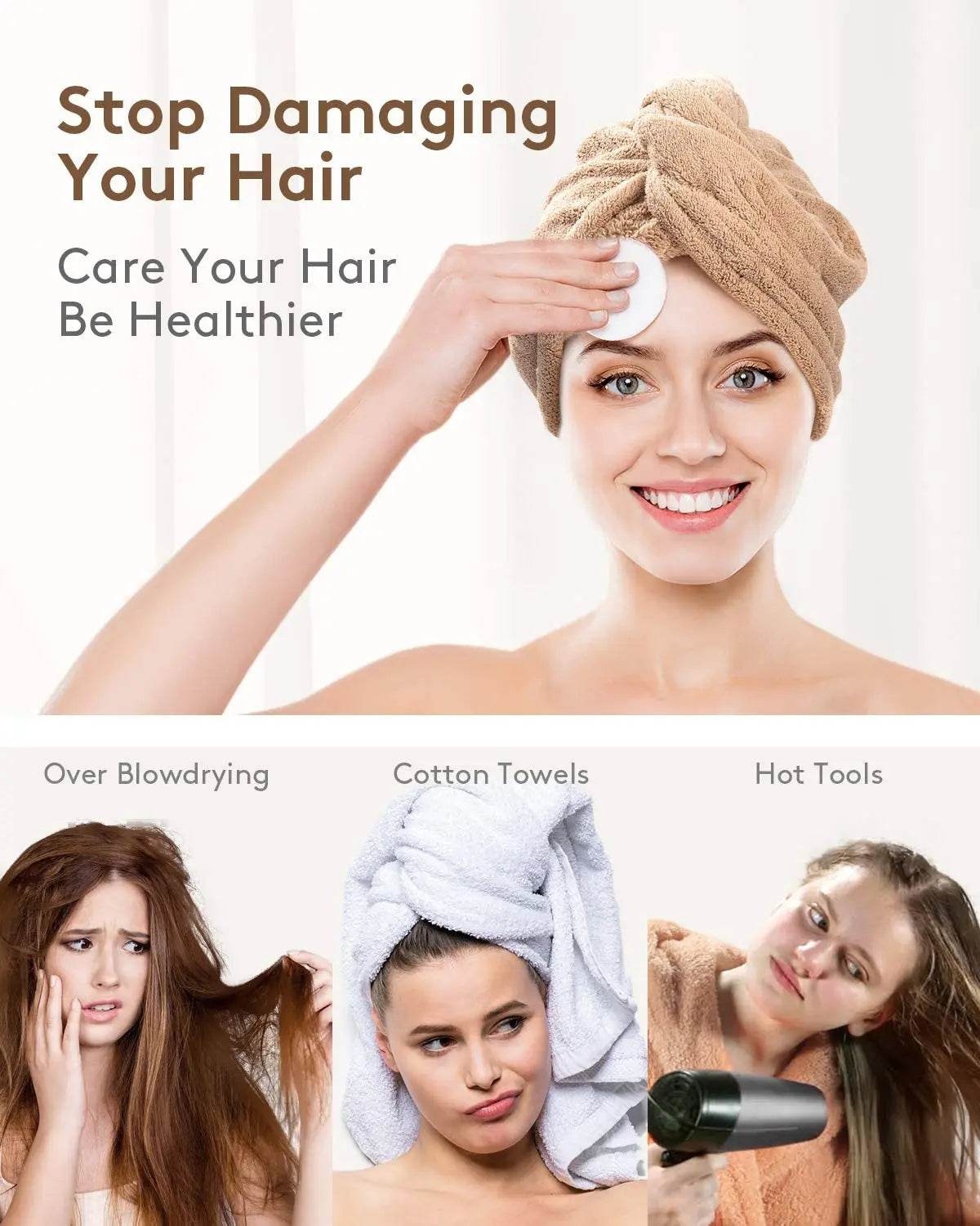 Quick-dry Hair Towel Women Hair Drying Hat Cap Hat Bath Hat Microfiber Solid Towel Cap Super Absorption Turban Hair Dry Cap - P12 Hub Europe