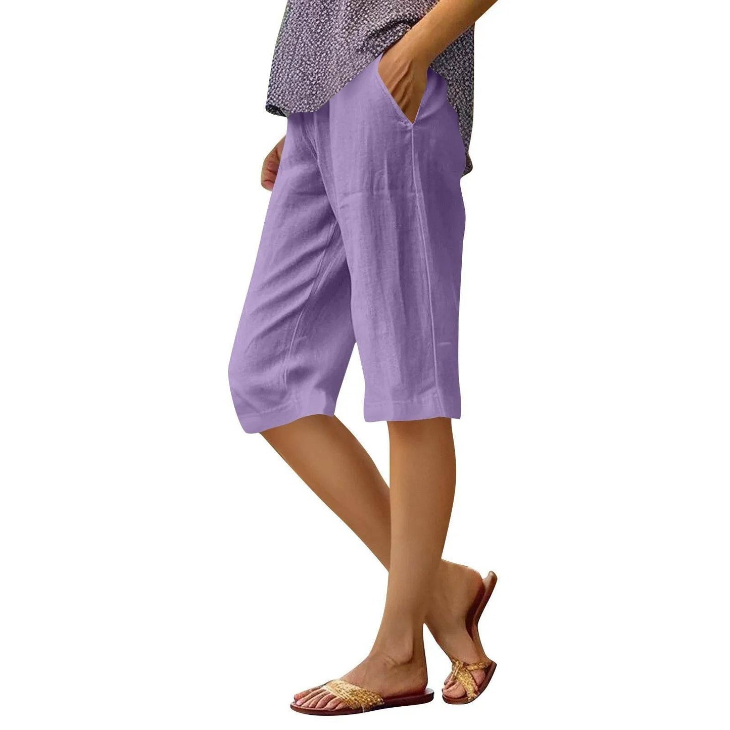 High Waist Solid Workout Capris - P12 Hub Europe
