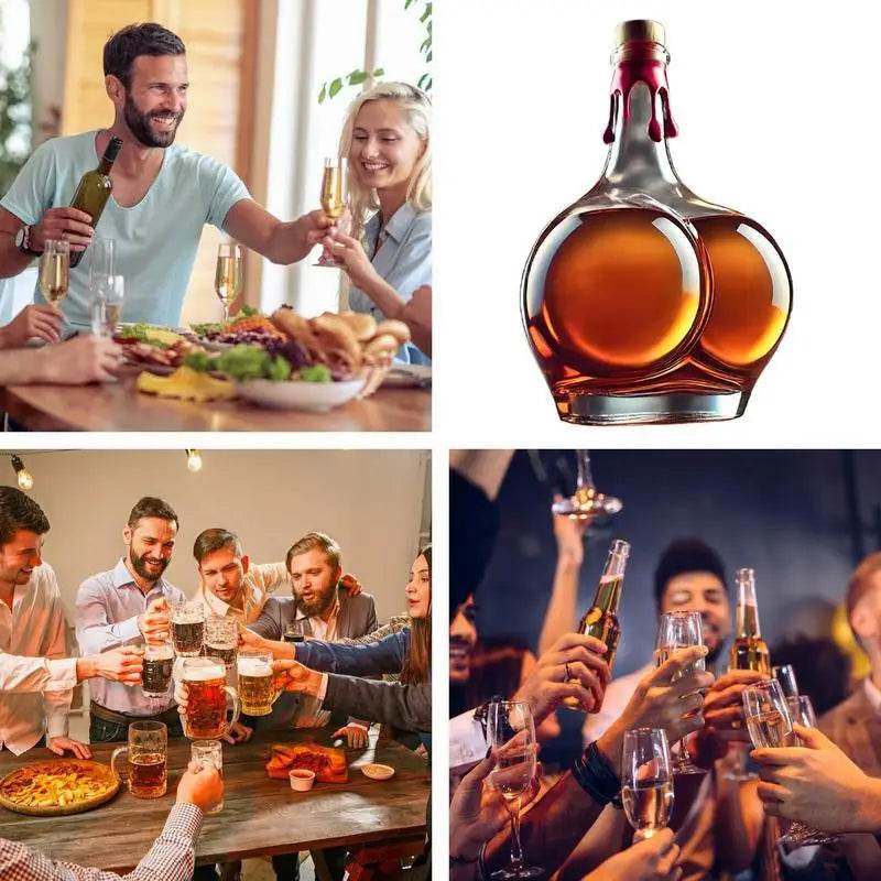 Creative Whiskey Bottle Decanter Realistic Novelty Glass Jug Liquor Bottle Whiskey Wine Brandy Scotchs Bourbon Vodka Decanter - P12 Hub Europe