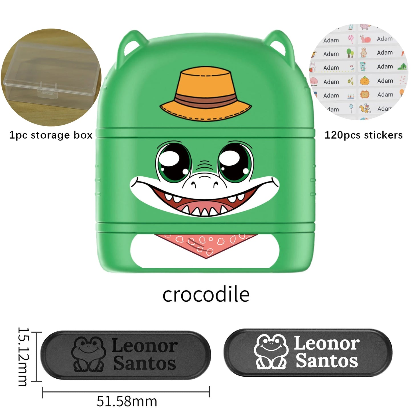 Children's Name Seal Custom Double -layer black and white ink Student's Stamp Kindergarten Clothes Waterproof Name StickerStamp