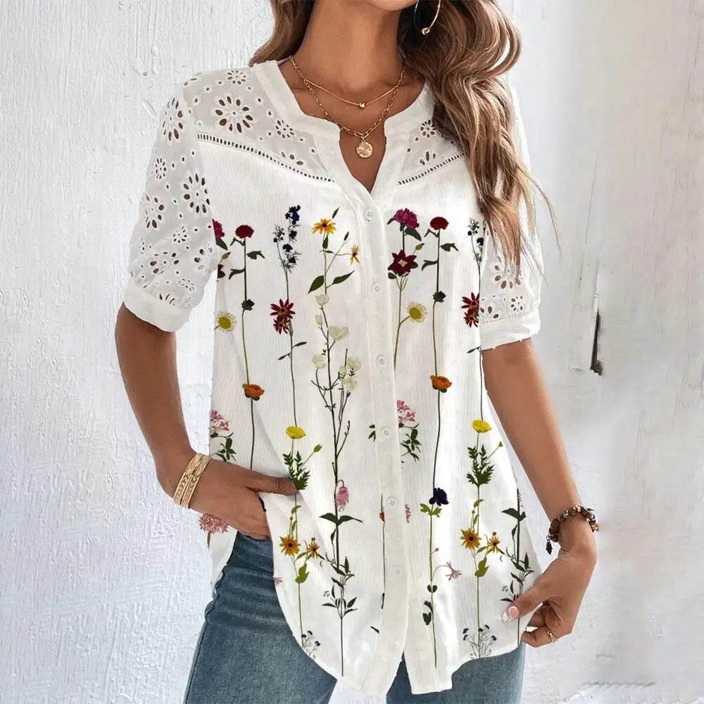 Women's Casual Lace Short Shirt - P12 Hub Europe