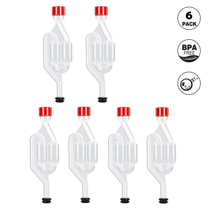 3 Pieces S-Shape Airlocks ,Homebrew Bubble Airlock Carboys Stopper & Fermenter Seal Valve with Food Grade Grommets Wine Making - P12 Hub Europe