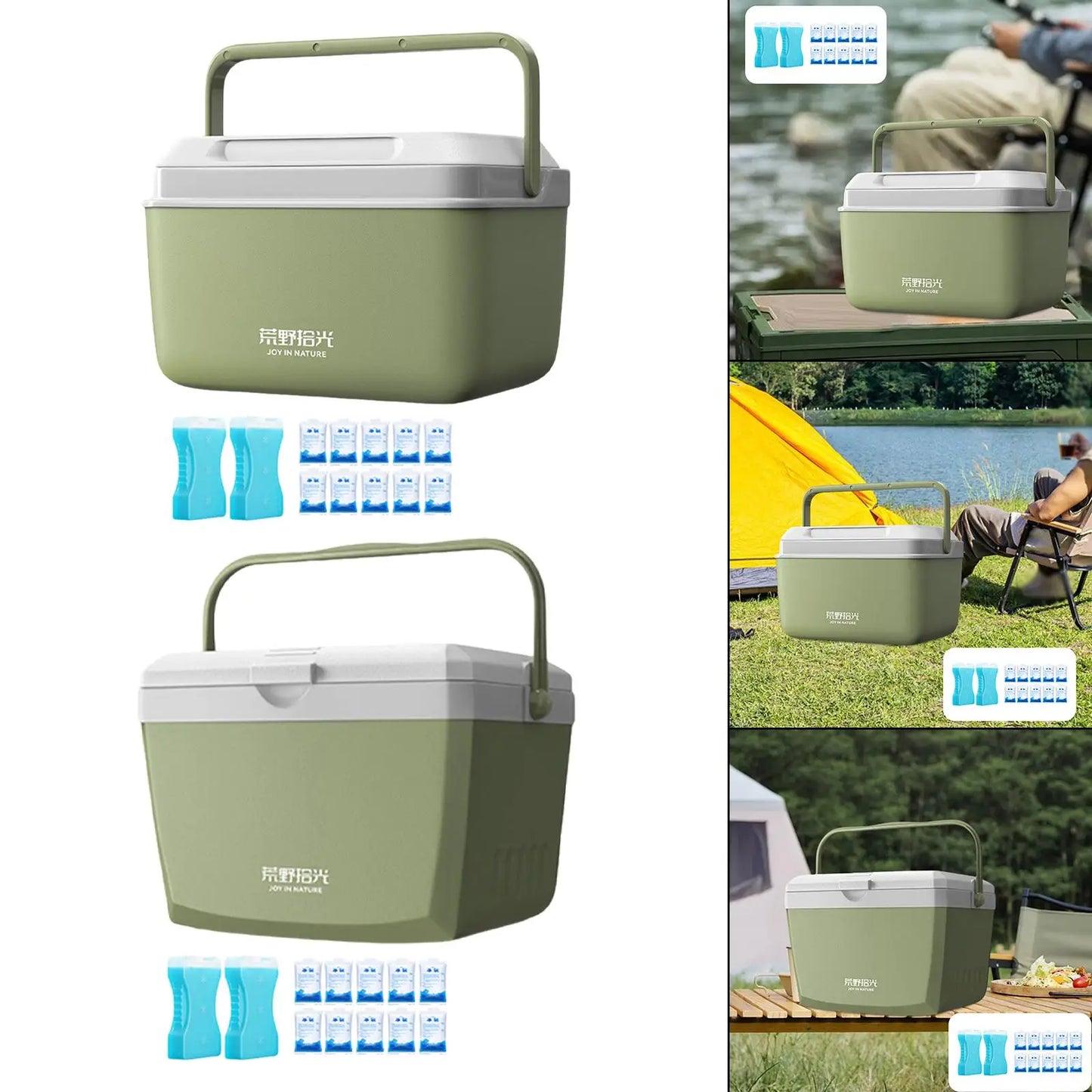 Insulated Ice Cooler Premium Camp Cooler Box for Picnic Household Party