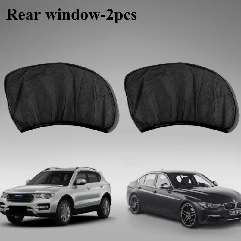 2pcs/set Car Sunshade Net Car Window Sun Visor Cover Automotive Interior
