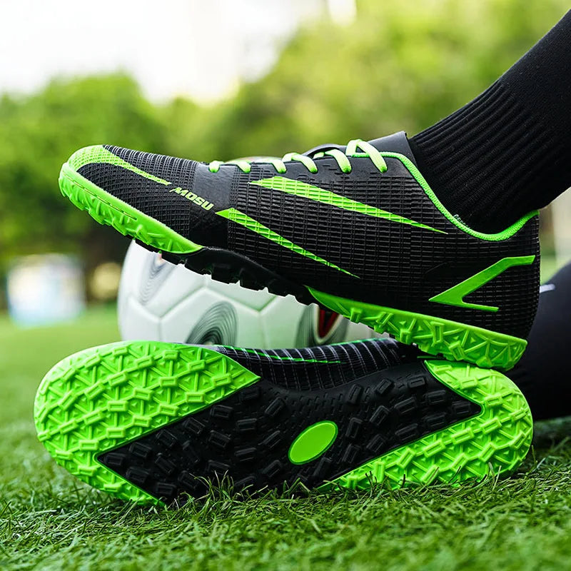 New Outdoor Men Soccer Shoes Adult Kids Long Spikes Football Boots Training Sport Footwear Sneakers Non Slip Training Unisex