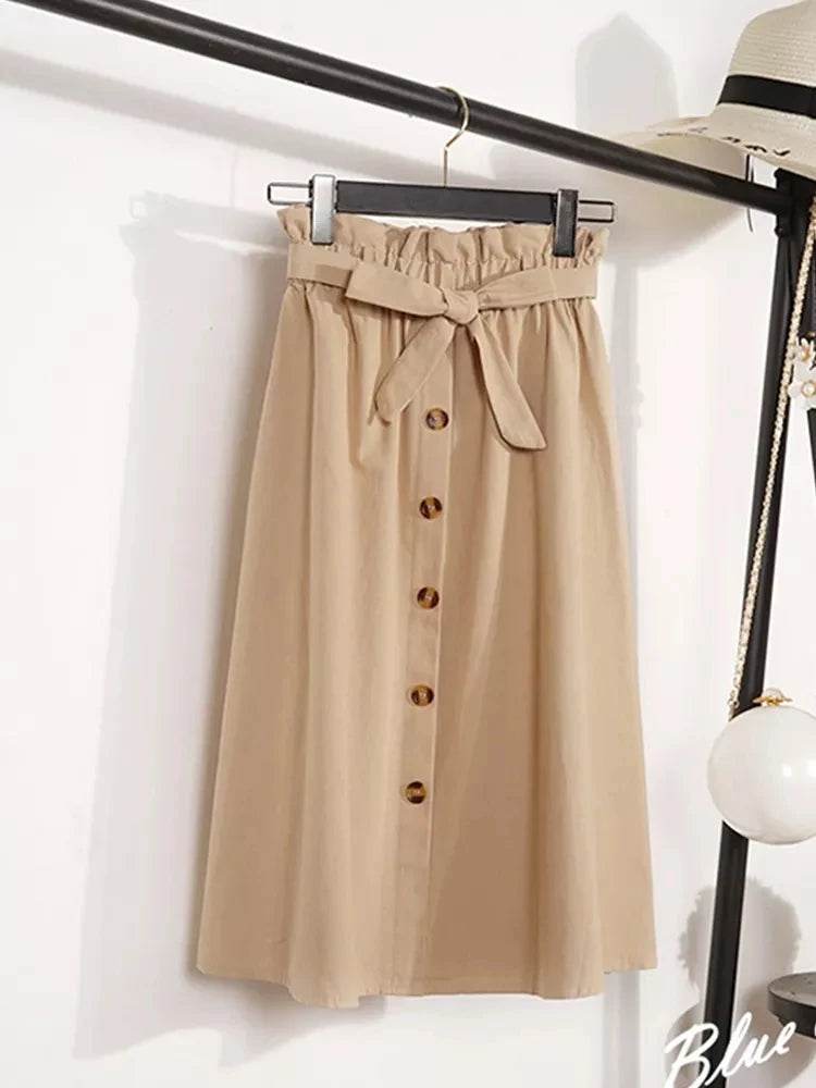 Women's Korean Pleated Midi Skirt - P12 Hub Europe