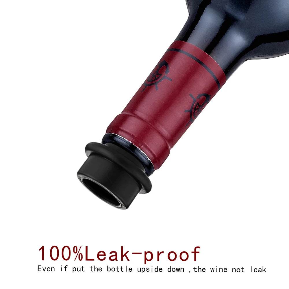 WOTOR Advanced Wine Stoppers Stainless Steel Manual Vacuum Pump Wine Saver Reusable Wine Bottle Stopper Sealer Keep Wine Fresh - P12 Hub Europe