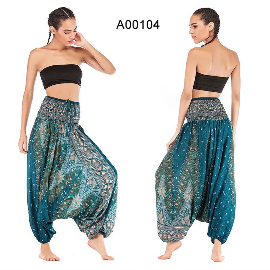 Women's Boho Harem Rayon Pants - P12 Hub Europe