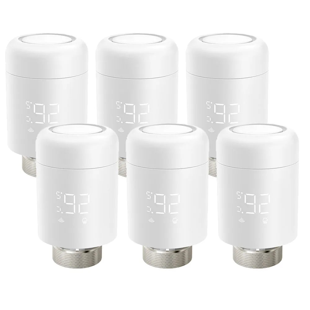 AVATTO Tuya 1-6PCS Wifi TRV Radiator Actuator Valve Thermostatic Radiator Valve Temperature Controller Support Alexa Google Home