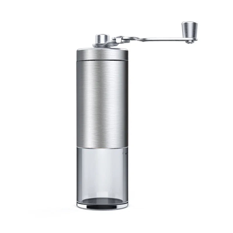 Manual Coffee Bean Grinder Portable Stainless Steel Crank Handle Coffee Grinder Ceramic Grinding Core 6 Gears Kitchen Tool