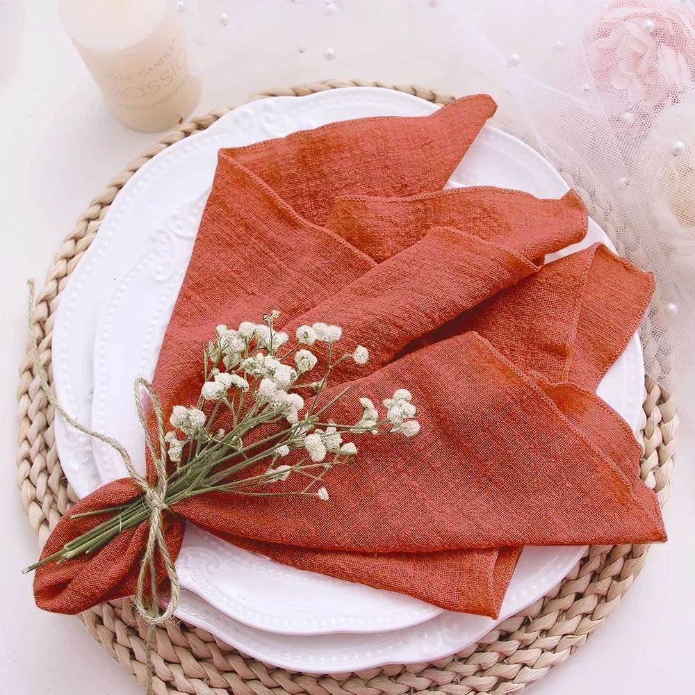 10pcs Cotton Cloth Napkins Gauze Fabric Blue 30x30cm for Wedding Party Birthday Tea Towel Table Baby Shower Christmas Napkins - P12 Hub Europe