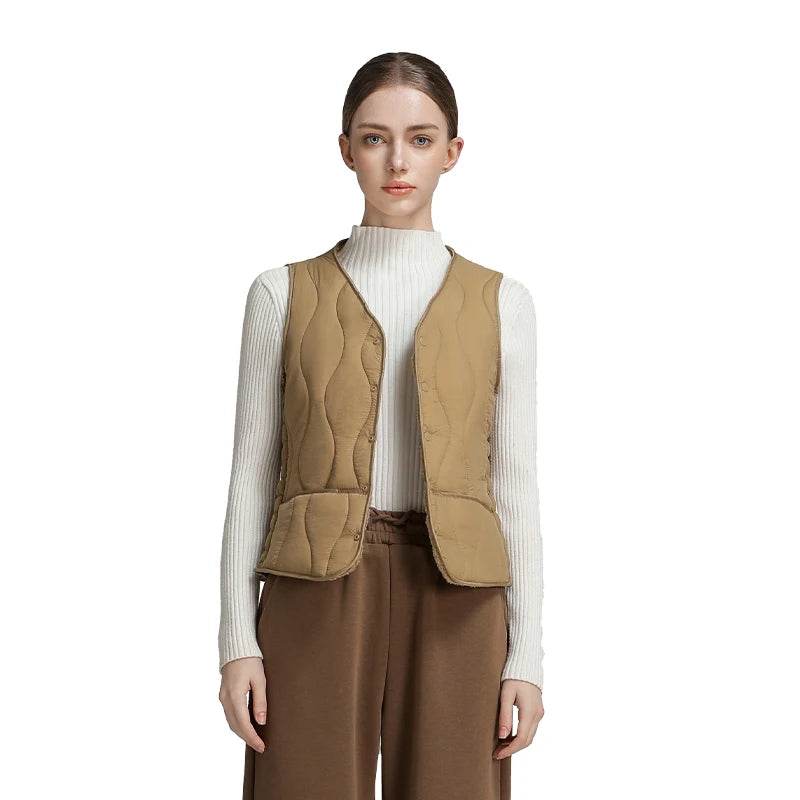 Women's Lightweight Down Vest - P12 Hub Europe