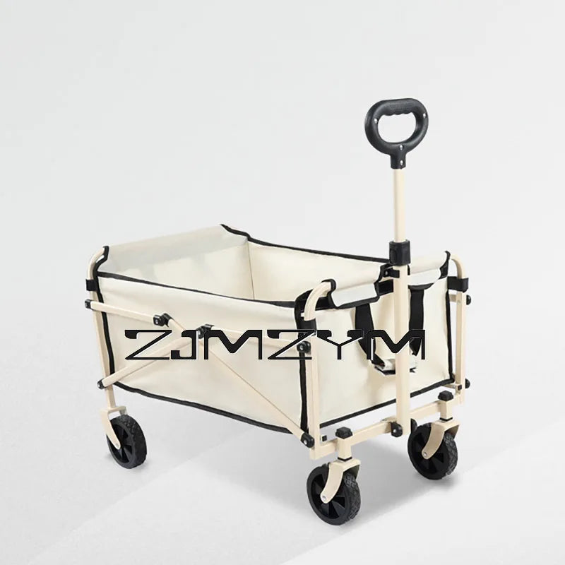 Outdoor Portable Cart Foldable Large Capacity Multifunction Adjustable Handcart Camping Wagon Trolley Beach Handle Picnic Cart