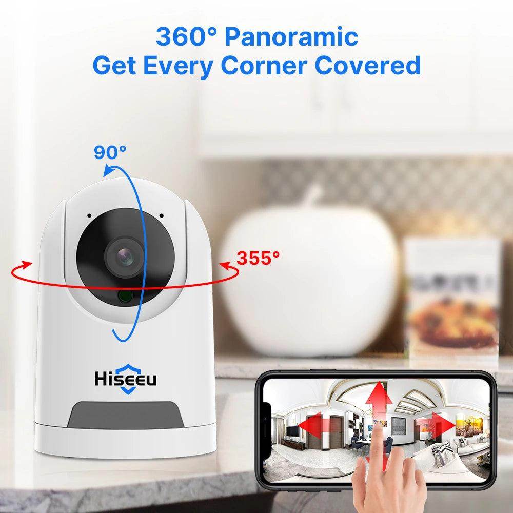 Camera 2K 4MP WiFi, AI Track, 2-Way Audio, ICSEE - P12 Hub Europe