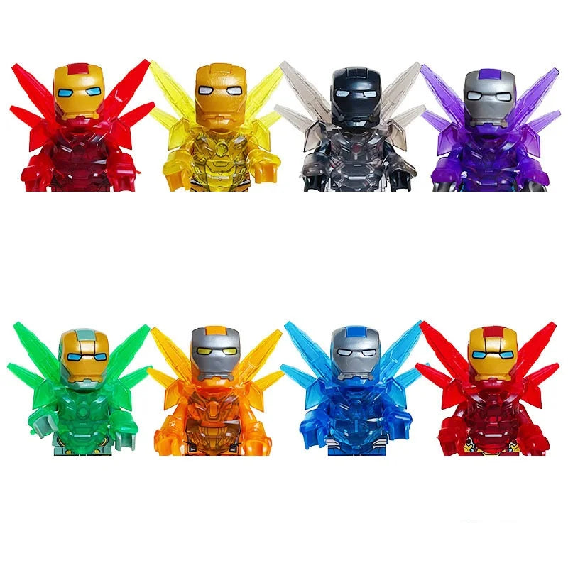 8-30 pieces of Marvel superhero Spider Man, Iron Man, Thanos mini assembled building blocks, DIY toys, children's birthday gifts