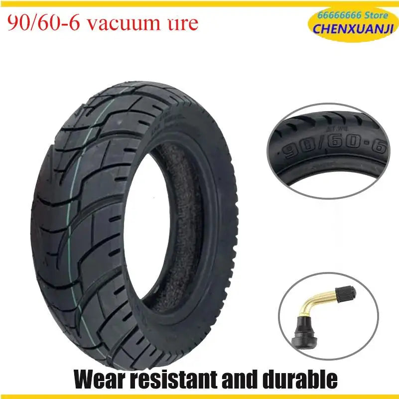 TUOVT 90/60-6 Tubeless Tire for Scooter motorcycle 11 Inch Widened Wear-Resistant Anti-Skid Vacuum Tyre