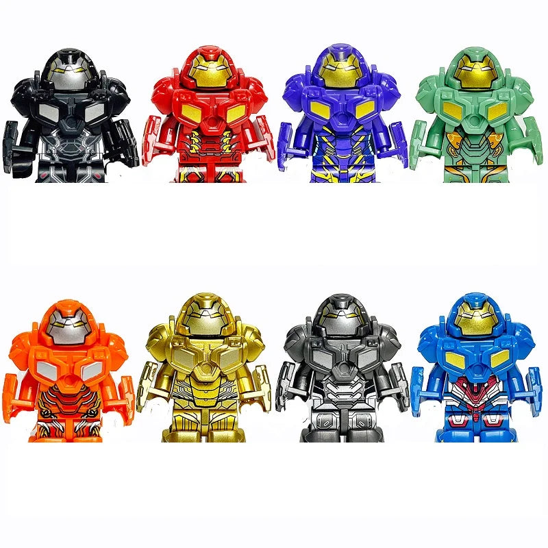 8-30 pieces of Marvel superhero Spider Man, Iron Man, Thanos mini assembled building blocks, DIY toys, children's birthday gifts