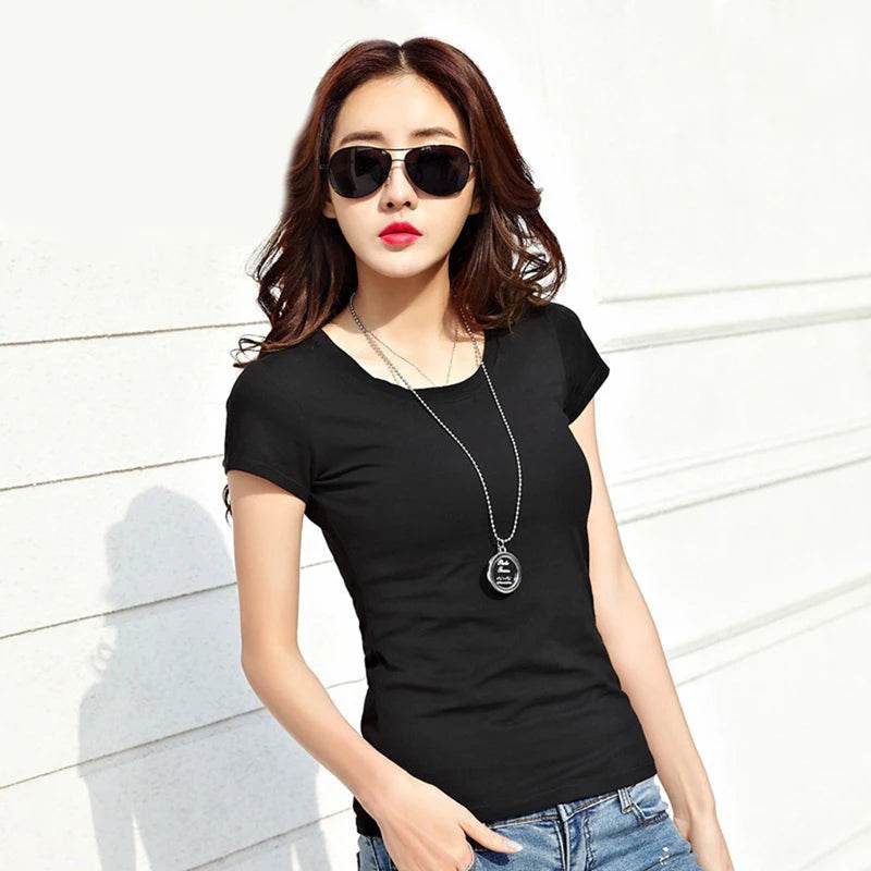 Women's Solid Color T-Shirt - P12 Hub Europe