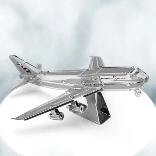 Plane 3D Metal Puzzle Model Kit DIY Laser Cut Puzzles Jigsaw Toy For Children