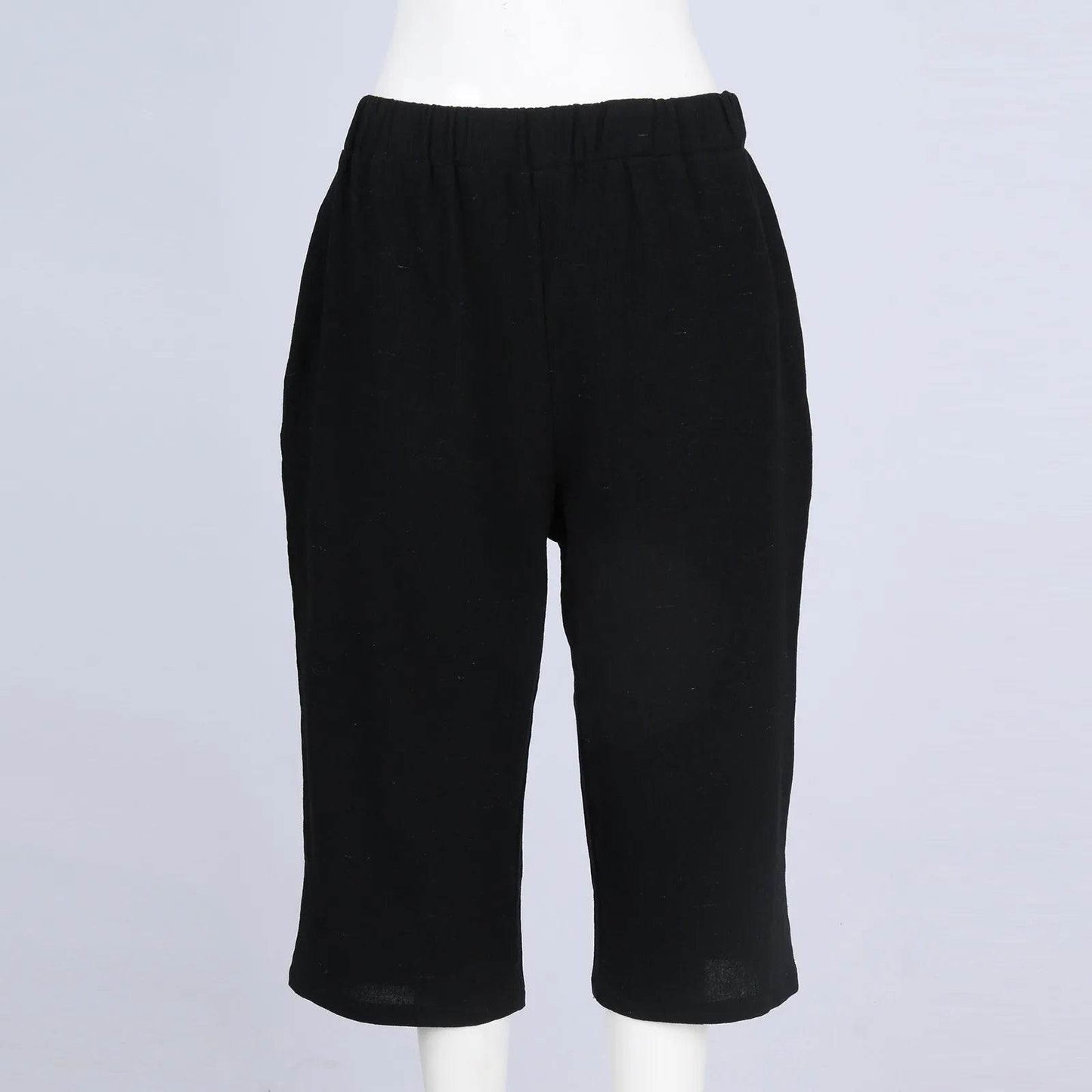 High Waist Solid Workout Capris - P12 Hub Europe