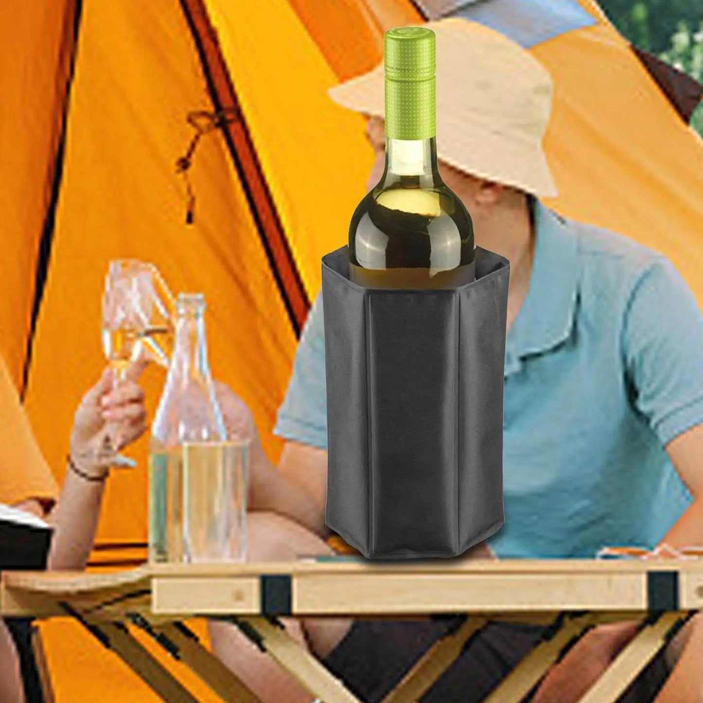 Wine Cooler Sleeve Gel Pad Bottle Cooling Sleeve Portable Ice Pack Reusable - P12 Hub Europe