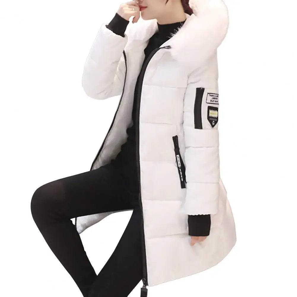 Women's Long Fur Collar Parka - P12 Hub Europe